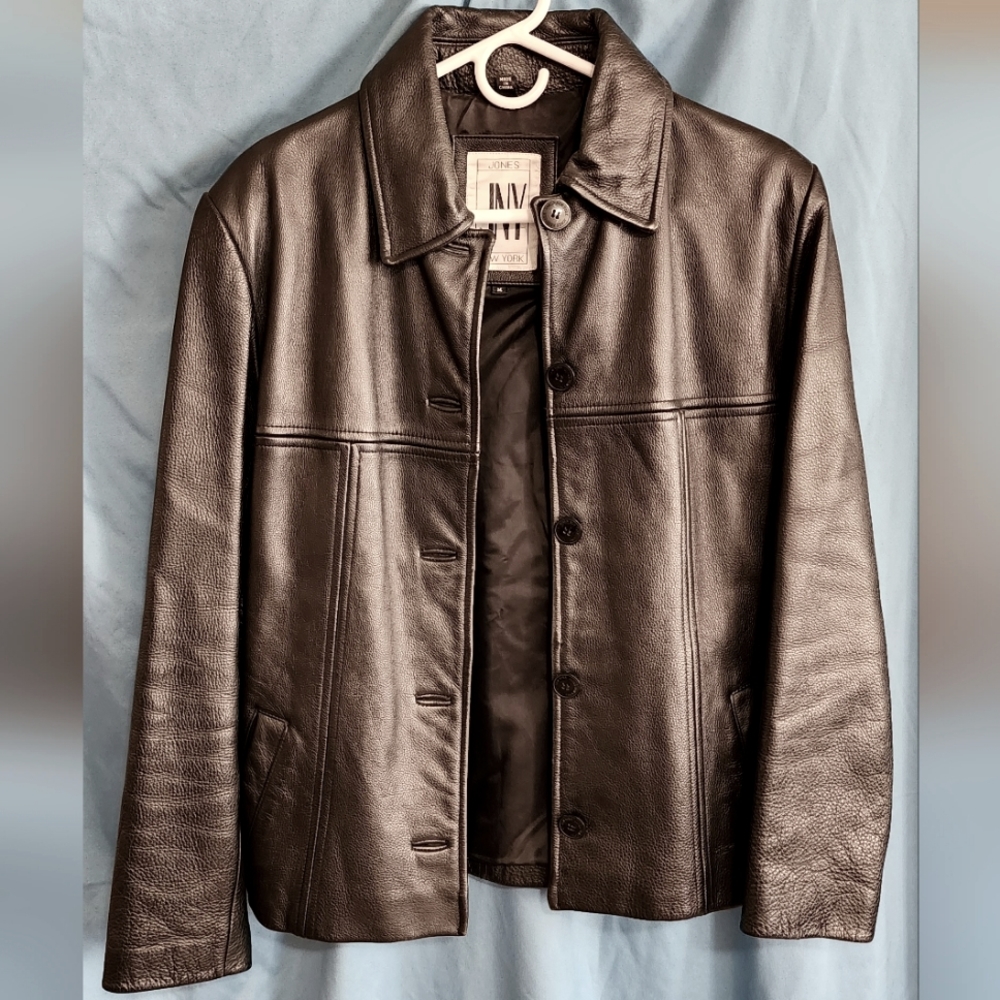 Jones New York Women's Genuine Leather Jacket (Medium)